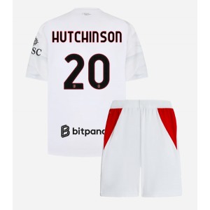 AC Milan Omari Hutchinson #20 Jalkapallovaatteet Lasten Vieraspeliasu 2026-27 Lyhythihainen (+ Lyhyet housut)